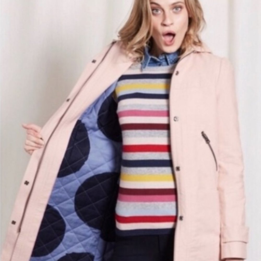 Boden Soft Pink Cotton Duffle Coat Size 6 FREE SHIPPING